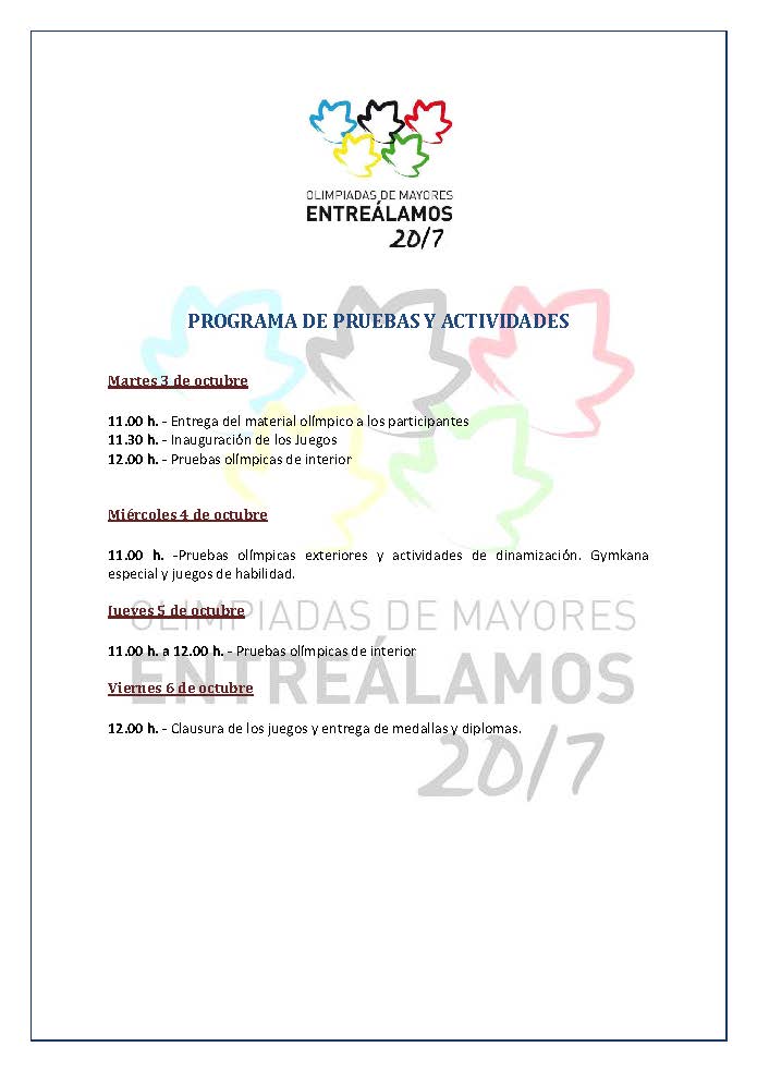 olimpiada de mayores 2017